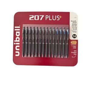Uniball 207 PLUS+ 14 Pack Black & Blue Pens